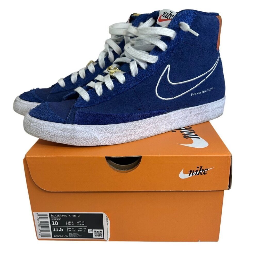 Nike Blazer Mid '77 First Use VNTG Deep Royal Blue DC3433-400 Men's Size 10